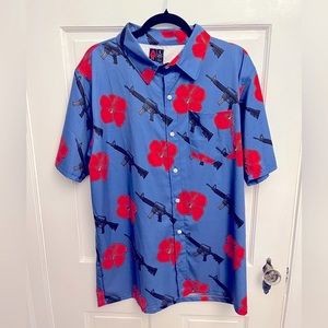 OAF Nation Button-Up - Hibiscus M16 - Large